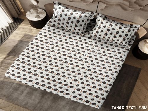 Простыня 160x200 сатин на резинке Tango Satelite SAT1620-26 код4035