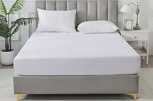 Простыня 160x200 сатин на резинке Tango SOHO BS1620-100 код4039