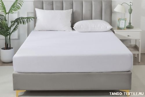 Простыня 160x200 сатин на резинке Tango SOHO BS1620-100 код4039