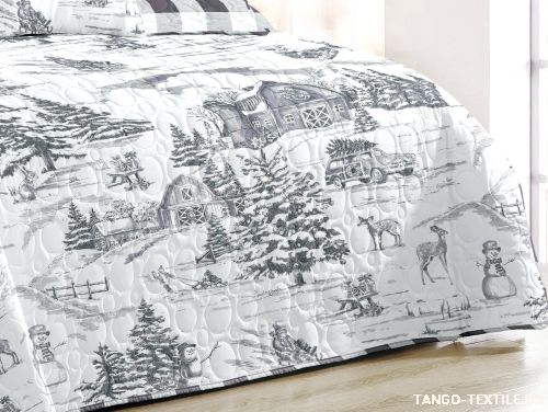 Покрывало 230x250 в стиле Patchwork PW444-88 новогоднее артикул:  фото 3