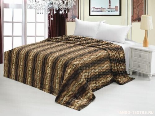 Меховое покрывало 160x220  Темная норка артикул: 