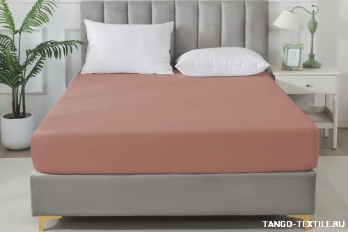 Простыня 160x200 сатин на резинке Tango SOHO BS1620-372 код4039