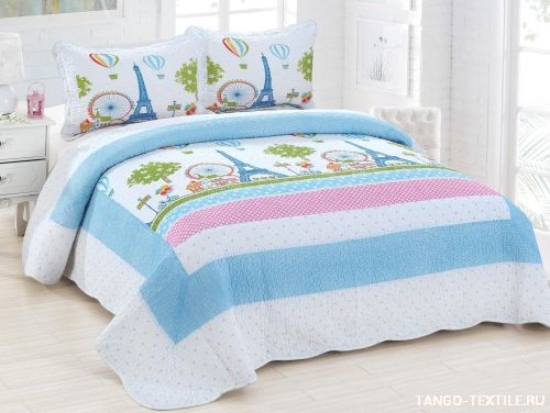 Покрывало 230x250 в стиле Patchwork PW333-215 в детскую комнату артикул: 