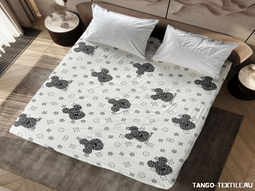 Простыня 160x200 сатин на резинке Tango Satelite SAT1620-25 код4035