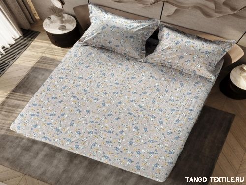 Простыня 160x200 сатин на резинке Tango Satelite SAT1620-27 код4035