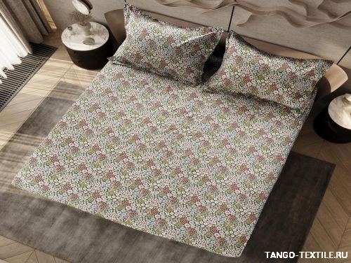 Простыня 160x200 сатин на резинке Tango Satelite SAT1620-32 код4035